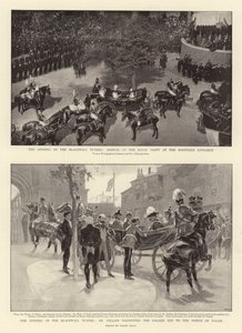 De Opening van de Blackwall Tunnel, aankomst van het Koninklijk Gezelschap bij de Noordelijke Ingang, De Opening van de Blackwall Tunnel, Dr. Collins presenteert de Gouden Sleutel aan de Prins van Wales